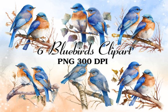 Bluebird Watercolor Clipart Bundle: A Designer's Secret for Effortless Charm