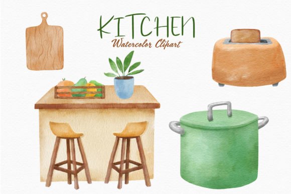 Bring Your Culinary Designs to Life with Watercolor Clipart