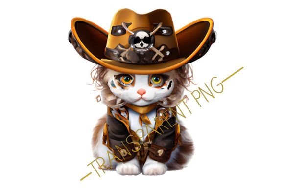 Cowboy Cat PNG #165: A Unique Asset for Your Projects