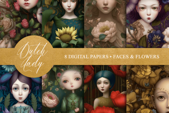 Creative Edge: Using Seamless Faces & Flower Patterns in Design