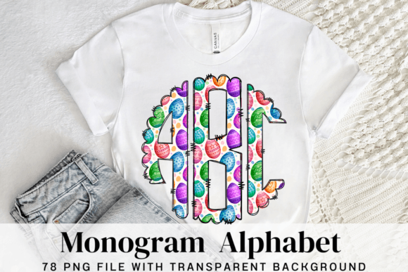 Easter Circle Monogram Alphabet Letters4: A Versatile Design Asset
