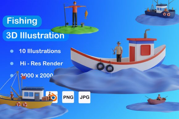 Elevate Your Visuals with the 3D Fishing Pack