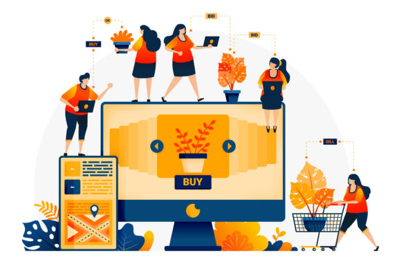Illustration of Plants E-commerce: Your Visual Toolkit for Selling Greenery