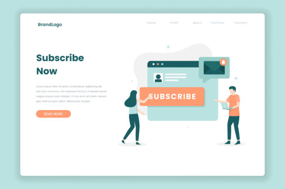 Mastering Email Subscriptions: A Visual Landing Page Concept