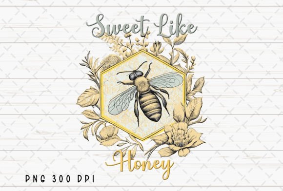 Sweet Like Honey Floral Bee Flowers PNG: A Guide to Using This Design