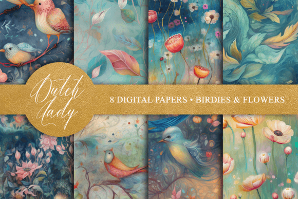 Unleash Charm with Seamless Birdies & Flowers Patterns