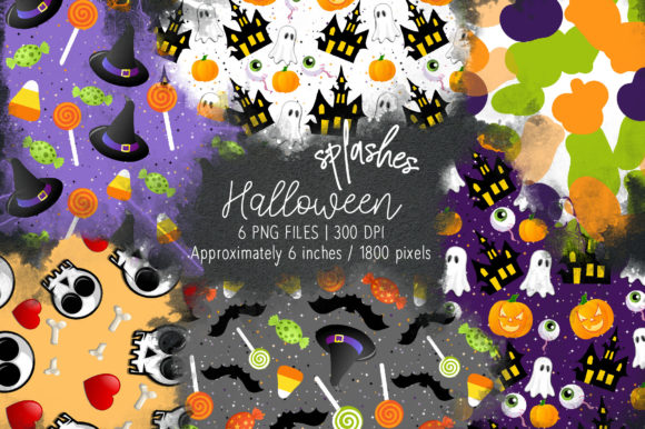 Unleash Creative Chaos with Halloween Watercolor Splashes 08