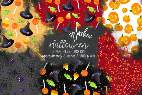 Unleash Creative Energy with Halloween Watercolor Splashes 15