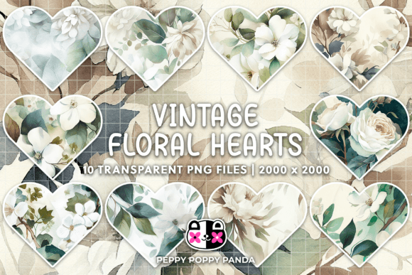 Unleashing Creativity with Vintage Floral Hearts Illustrations