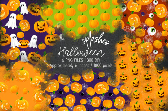 Unleashing Spooky Creativity: Halloween Watercolor Splashes 05