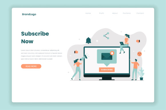 Visualizing Growth: The Email Subscribe Illustration Concept