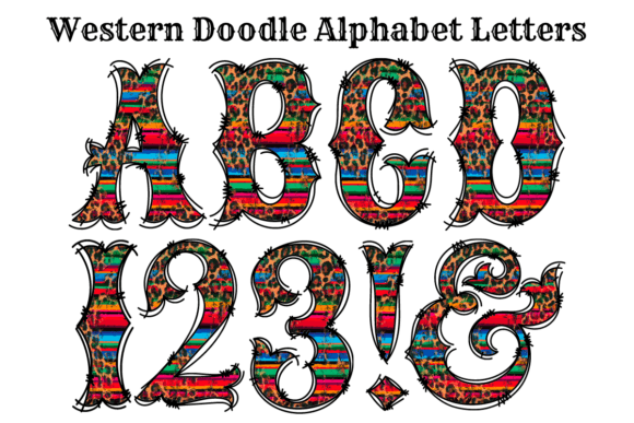 Western Serape Grunge Leopard Alphabet: Bold Style for Impactful Designs